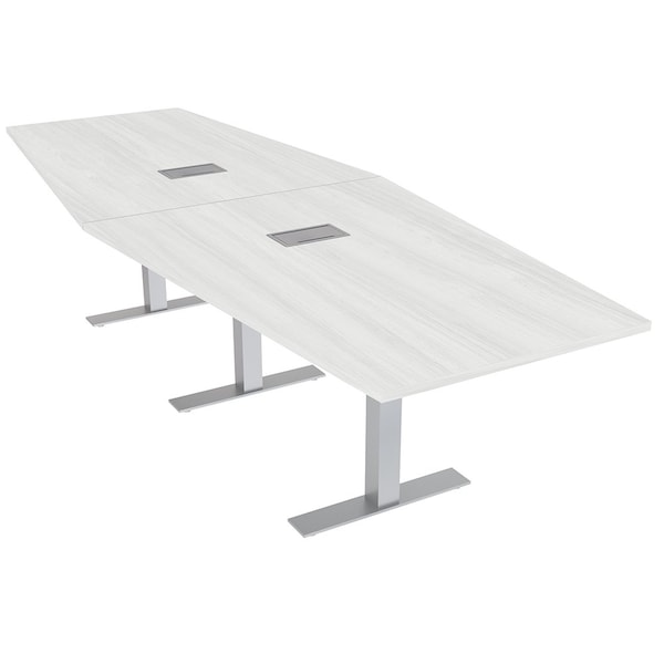 Skutchi Designs 45 in W, 120 in L, 29 in H, Engineered Wood Top, White HAR-HEX.IR-46x119-T-ELEC-WHCYPRESS - main